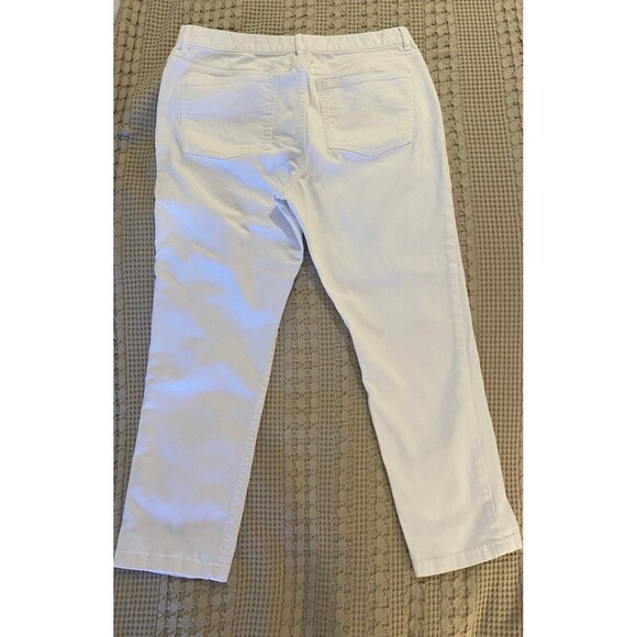 American Living Womens Jeans Cropped Pants Size 12 Bright White Summer Vacation - Picture 3 of 12